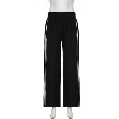 Low rise solid sports pants
