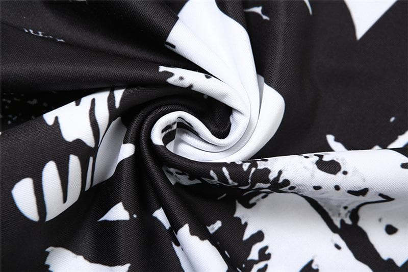 Graphic Collage Print Halter Neck Sleeveless Bodycon Mini Dress