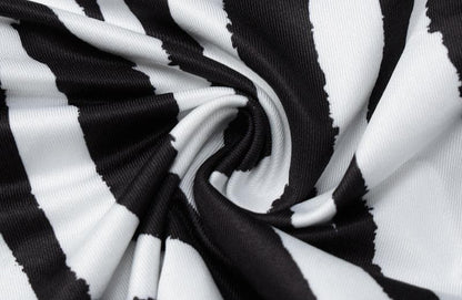 Zebra print off shoulder long sleeve contrast maxi dress