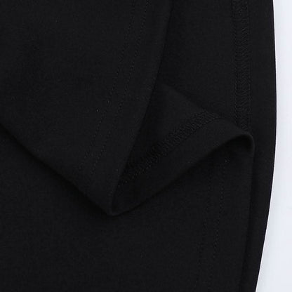 Deep V neck flower applique solid maxi dress