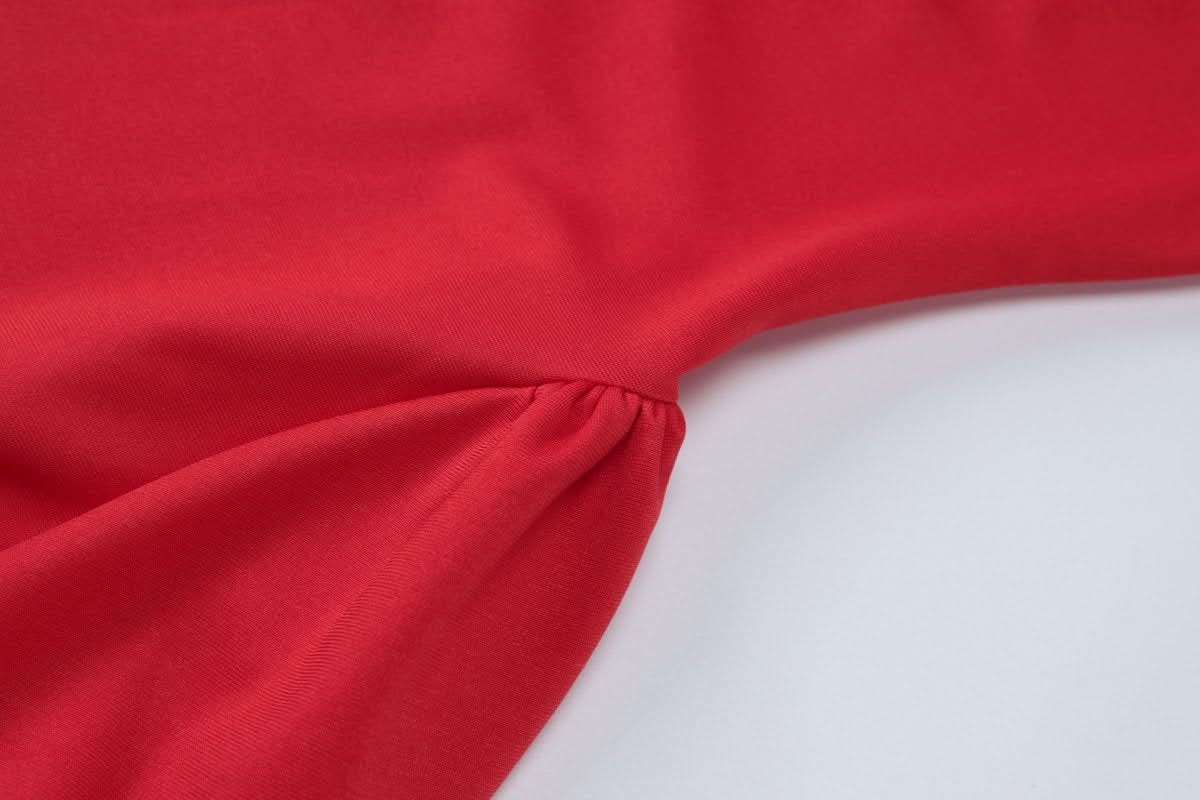 Long sleeve bowknot solid ruched mini dress