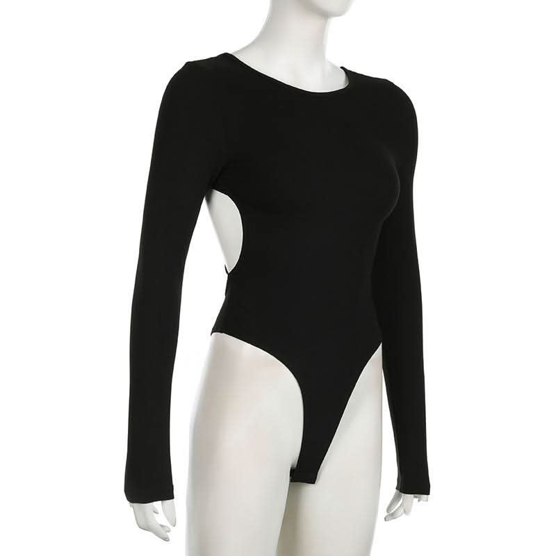 Long sleeve cross back beaded bodysuit