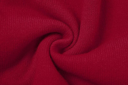Knitted long sleeve contrast crewneck top