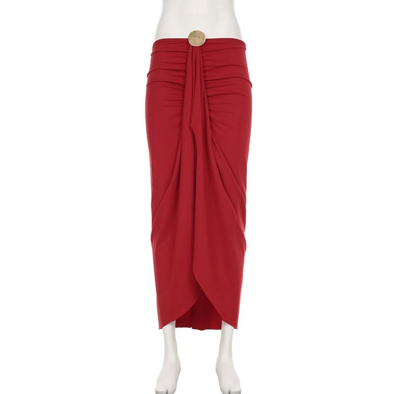 Ruched roundness applique solid mini skirt