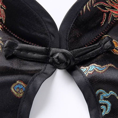 Halter backless self tie embroidery crop top