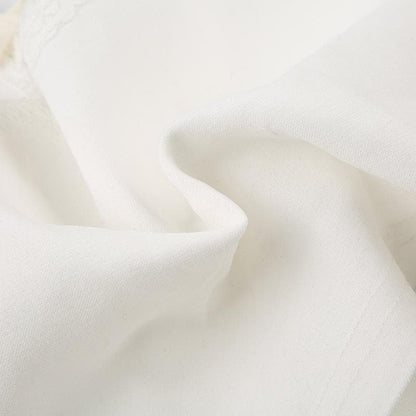 Bowknot ribbon lace hem backless solid cami top