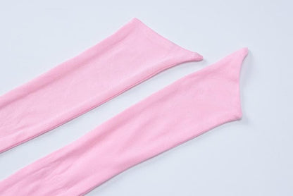 Halter flower applique ruffle ruched slit knotted maxi dress