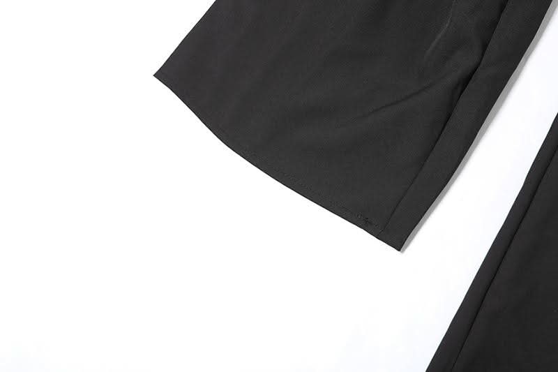 Long puff sleeve self tie crop top
