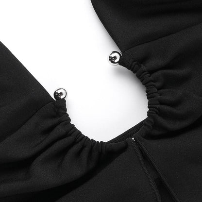 Halter ruched solid self tie crop top