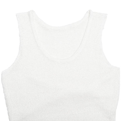 Sleeveless crewneck solid backless maxi dress