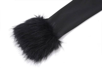 Long sleeve fluffy shrug 2 piece tube jumpsuit