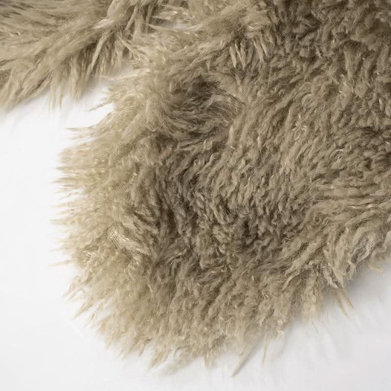 Halter fluffy self tie shrug top