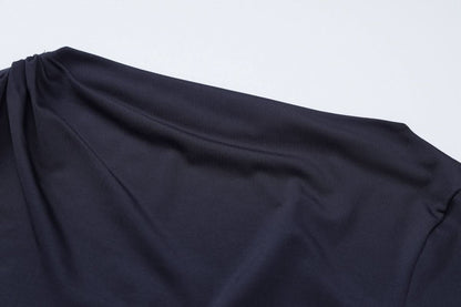 Long sleeve ruched high rise pant set-final-sale