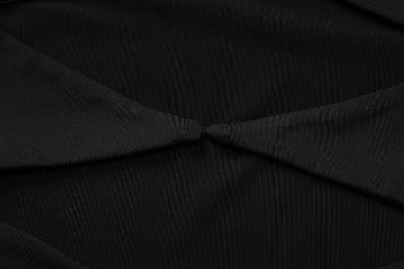 Long sleeve crewneck gloves hollow out solid maxi skirt set-final-sale