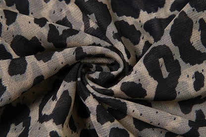 Halter leopard print backless top