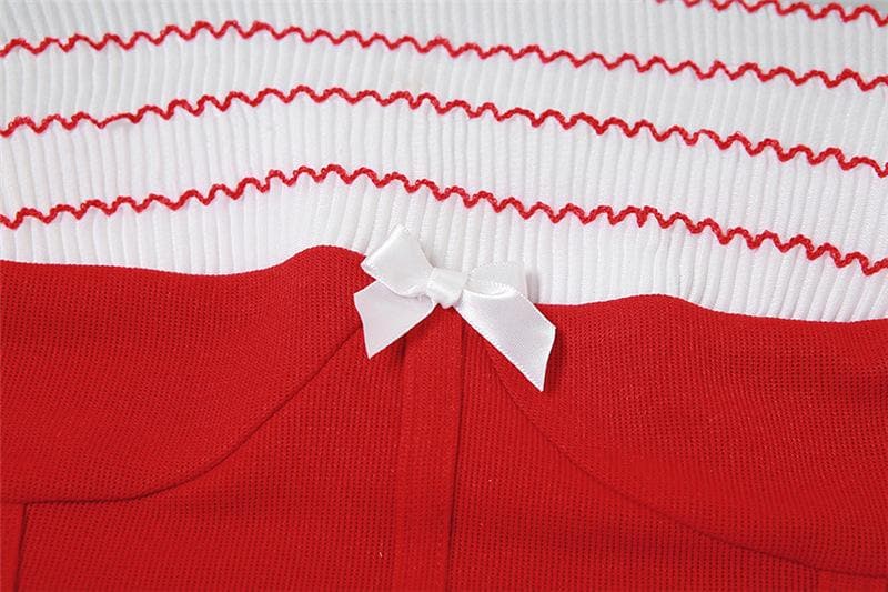 Contrast patchwork gloves fluffy ruffle backless tube mini dress-final-sale