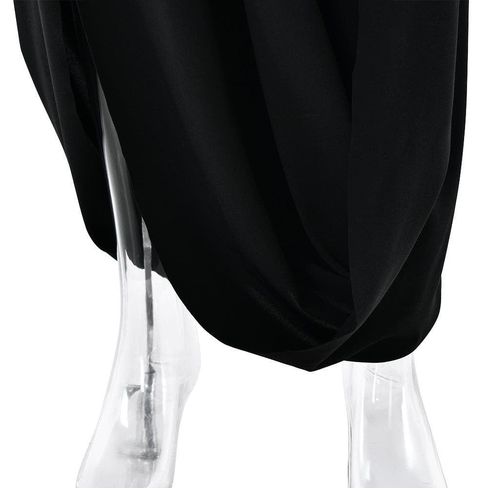 U neck ruched solid backless cami maxi dress