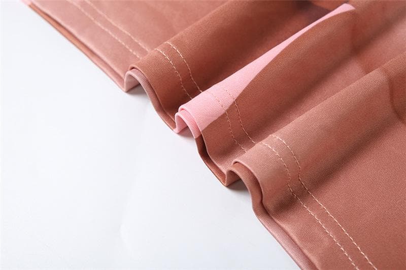 Bowknot print backless contrast tube mini dress