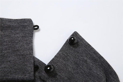 Halter high neck butterfly print irregular top