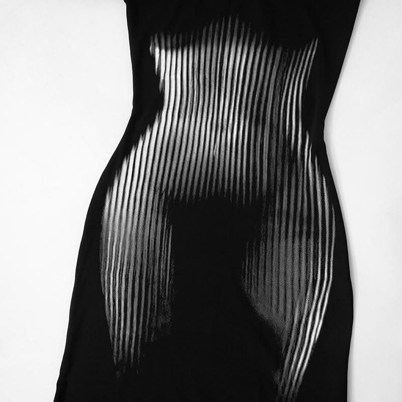 Long sleeve off shoulder print contrast maxi dress