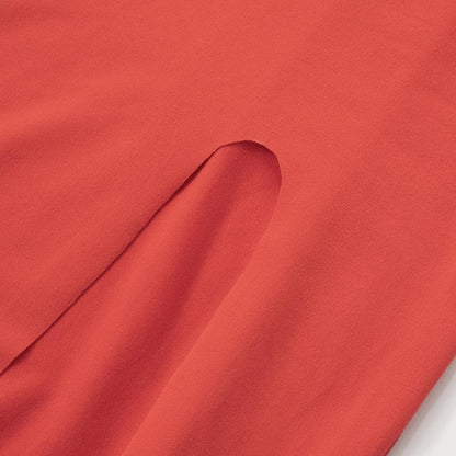 High slit solid backless tube maxi dress