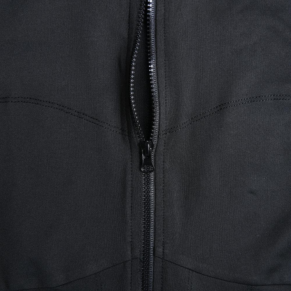 Short sleeve zip-up high neck solid jumpsuit