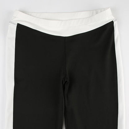 Stitch high rise contrast ruched pant