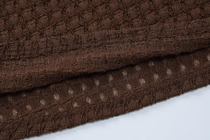 Halter textured see through backless maxi dress