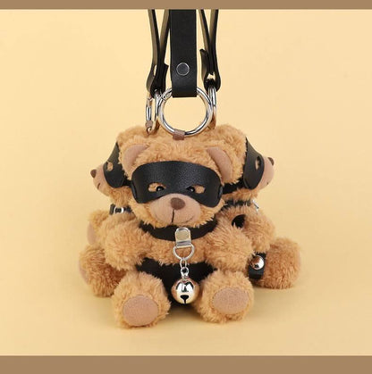 Harness PU leather fluffy o ring  decor accessory