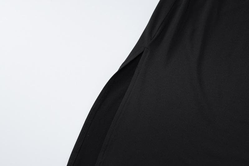 Strapless Tube Side Slit Backless Bodycon Maxi Dress