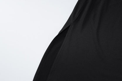 Strapless Tube Side Slit Backless Bodycon Maxi Dress