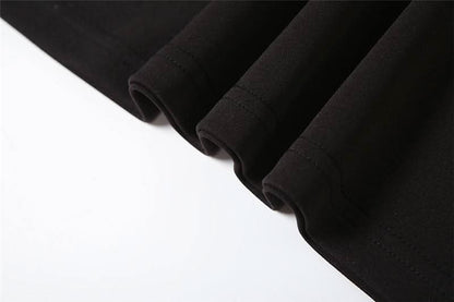 Halter hollow out metal chain gemstone pendant cut out mini dress