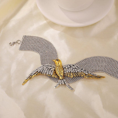 Layered swallow decor choker necklace