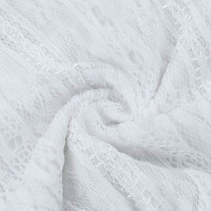 Ruffle v neck lace cap sleeve self tie crop top