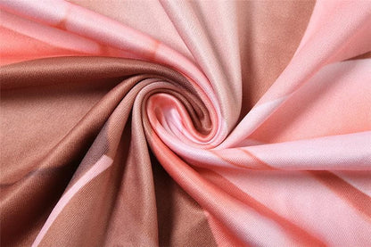 Bowknot print backless contrast tube mini dress