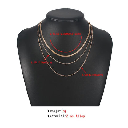Layered snake chain necklace