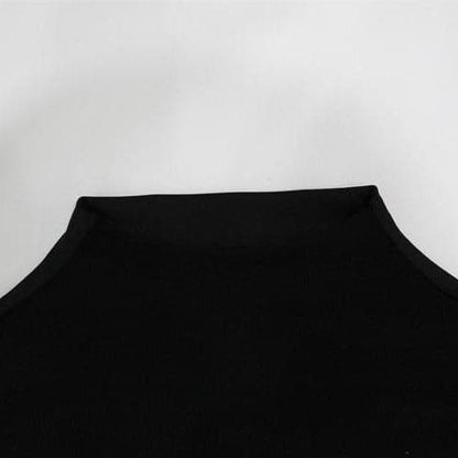 Long sleeve high neck mesh patchwork bodysuit