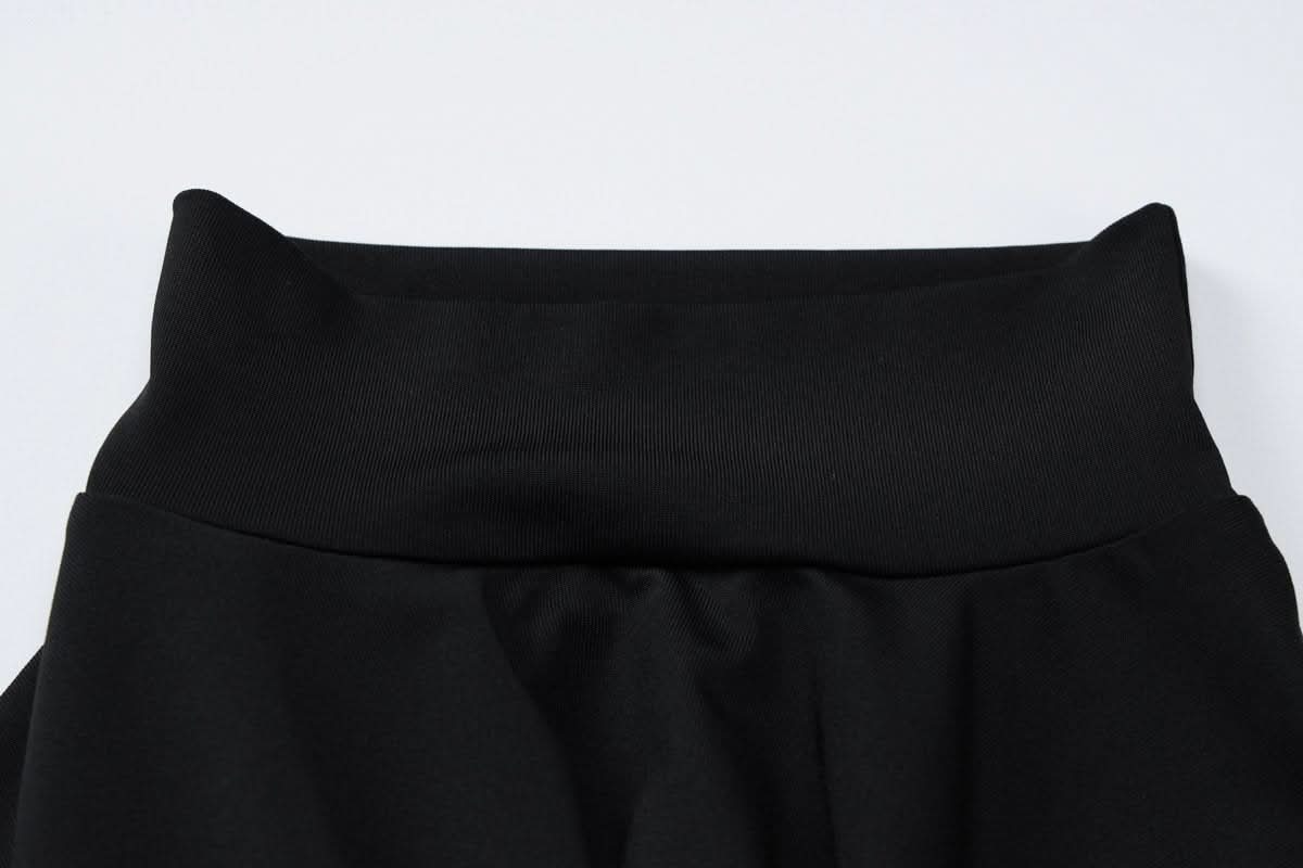 High neck long sleeve hollow out slit knotted cut out maxi dress