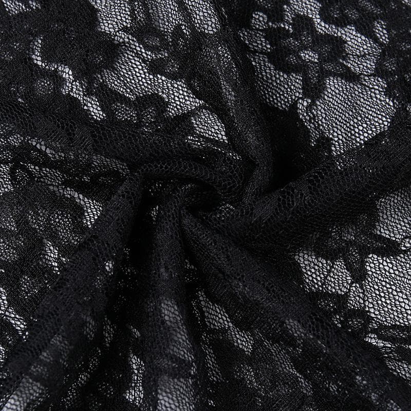 Floral Lace Strapless Tube Side Slit Backless Mini Dress