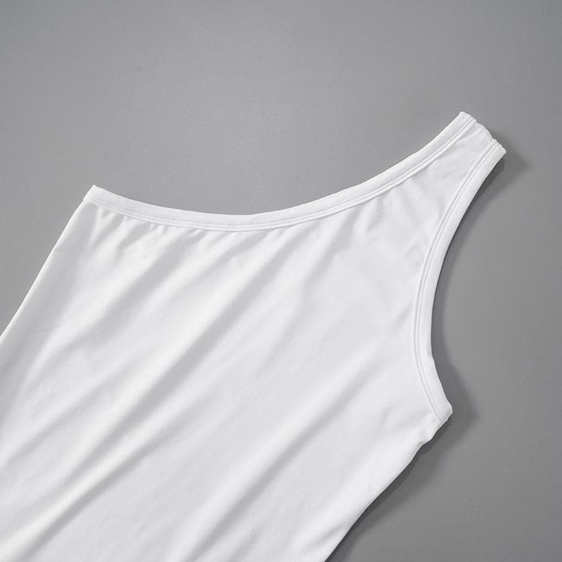 One shoulder irregular ruffle backless mini dress