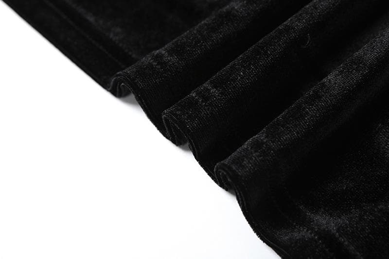 One shoulder irregular hollow out velvet mesh cut out maxi dress