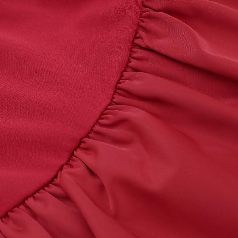 Halter bowknot cross back ruffle mini dress