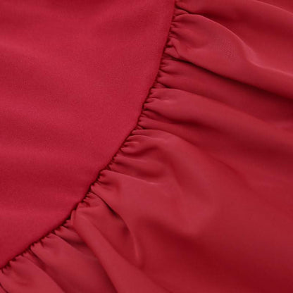 Halter bowknot cross back ruffle mini dress