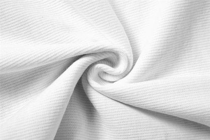 Abstract print metal chain short sleeve crop top