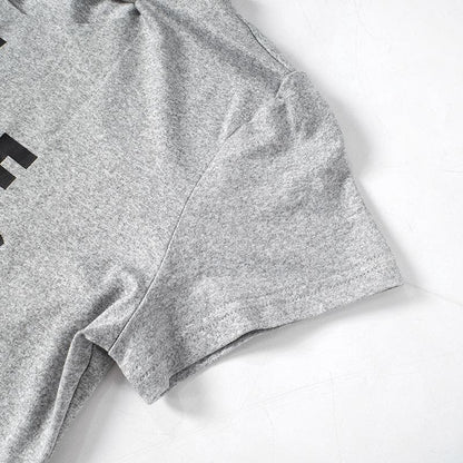 Short sleeve letter print crewneck hollow out crop cut out top