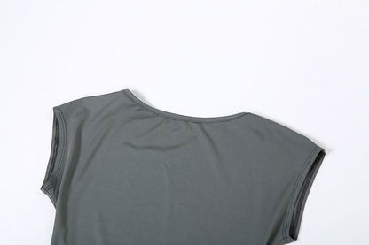 Cap sleeve solid backless maxi dress