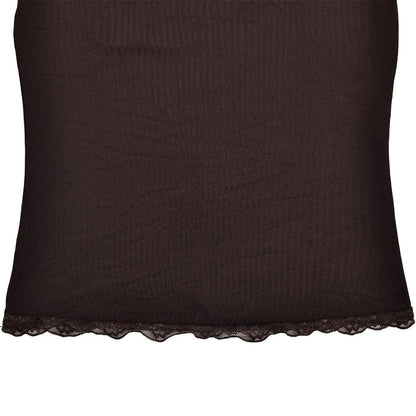 Lace hem irregular ruffle cami midi dress