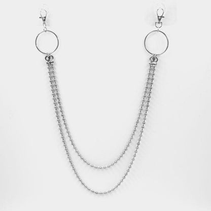 O ring faux pearl adjustable belt accessory