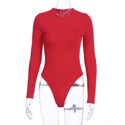 Long sleeve solid crewneck bodysuit