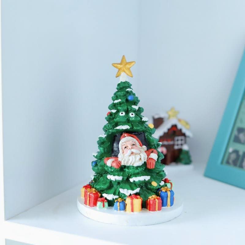Christmas tree santa claus decor